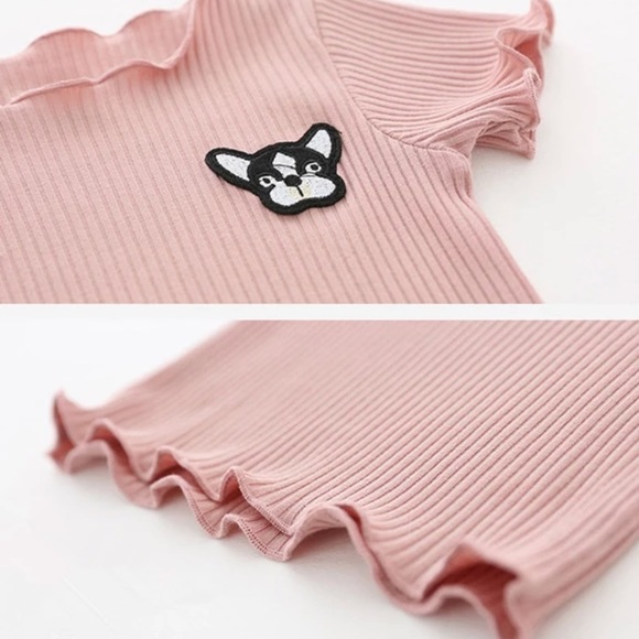 NWT Beautiful Baby Girl Dog Design Pink Shirt Top - Picture 4 of 5